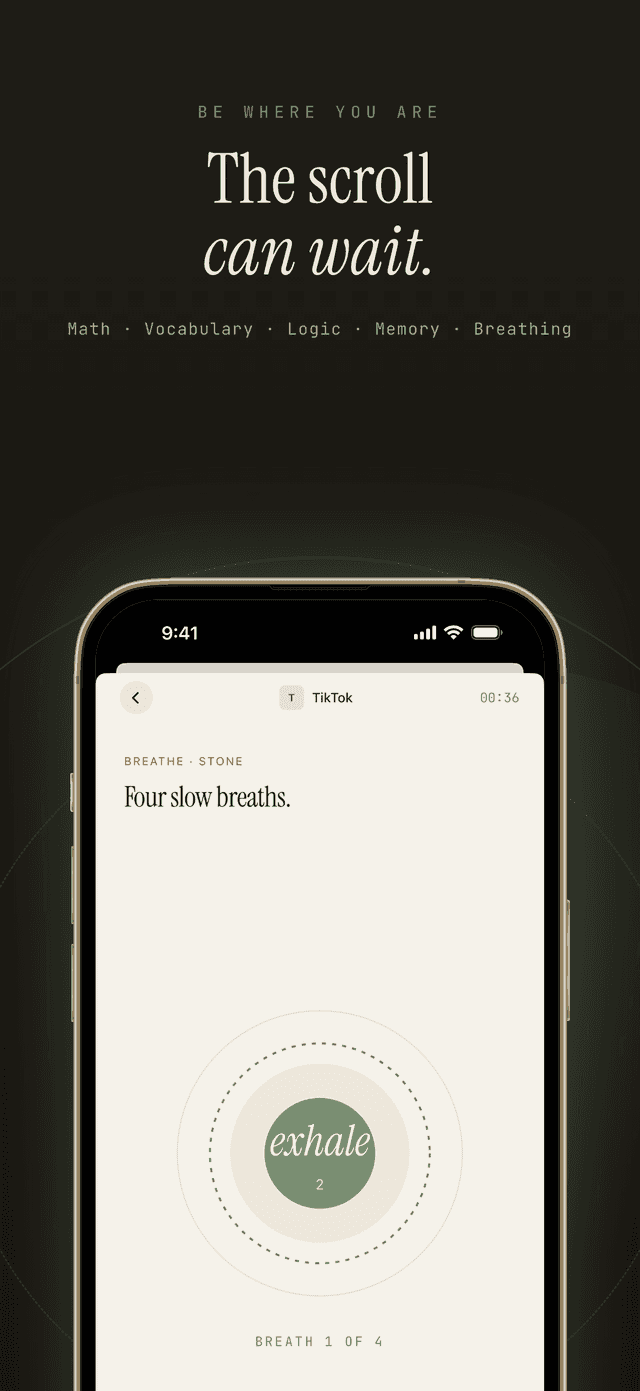A breathing challenge as an alternative to the scroll