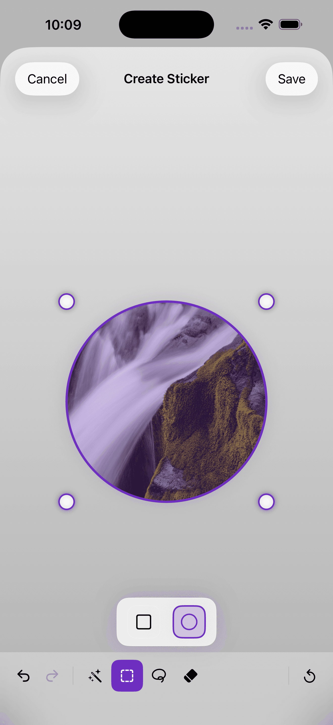 Shape selection tool